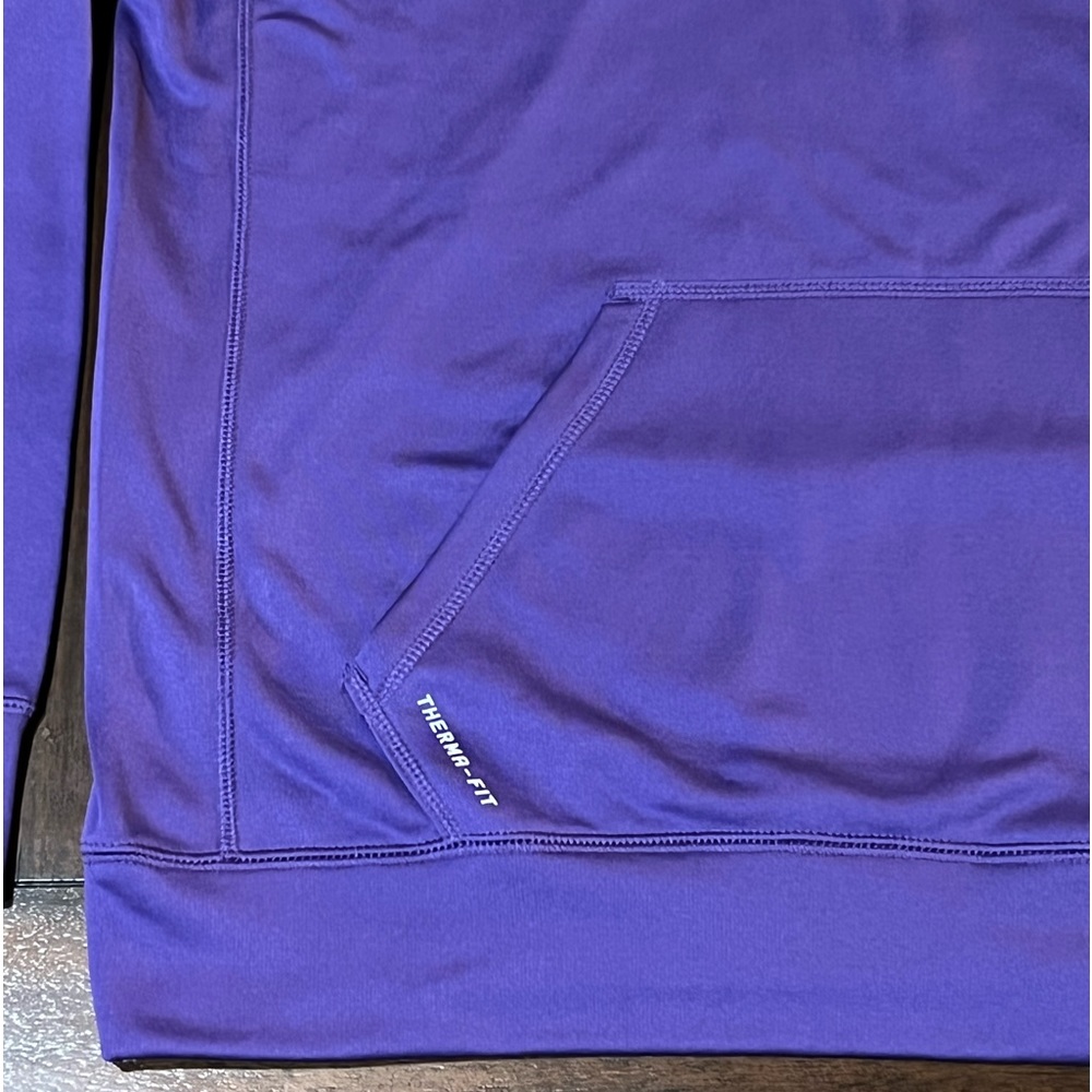 RARE 2013 NWT NIKE THERMA-FIT PURPLE/GOLD LSU TIGERS KO WARP HOODIE SZ MEDIUM - Picture 10 of 13